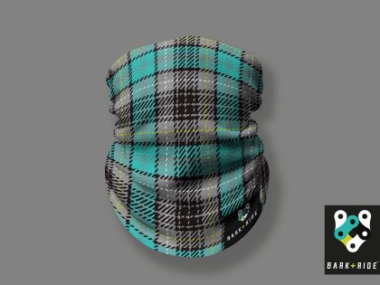 Grey Tartan Wuff Buff Neck Gaiter for Humans and Dogs