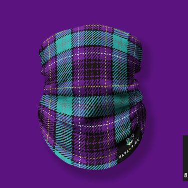 Purple Tartan Wuff Buff Neck Gaiter for Humans and Dogs