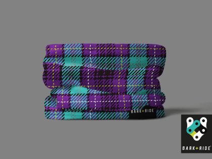 Scottish Purple Tartan Wuff Buff Neck Gaiter for Humans and Dogs